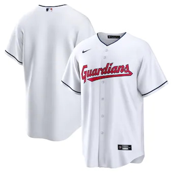 mens nike white cleveland guardians home blank replica jers